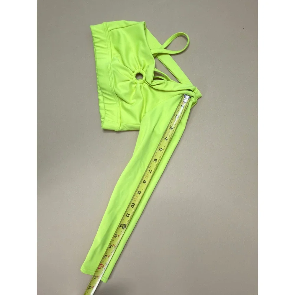 Tiger Friday Blondie Crop Top Citrus Neon Yellow CM Child Medium - Picture 2 of 7